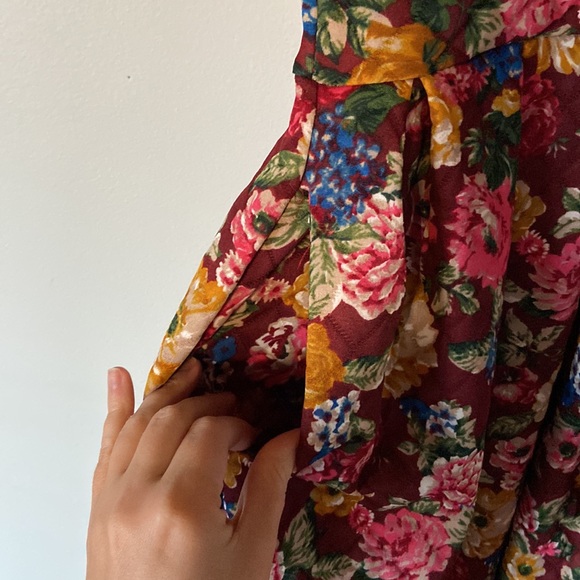 Lularoe Quilted Floral Dress WITH POCKETS - Picture 5 of 7